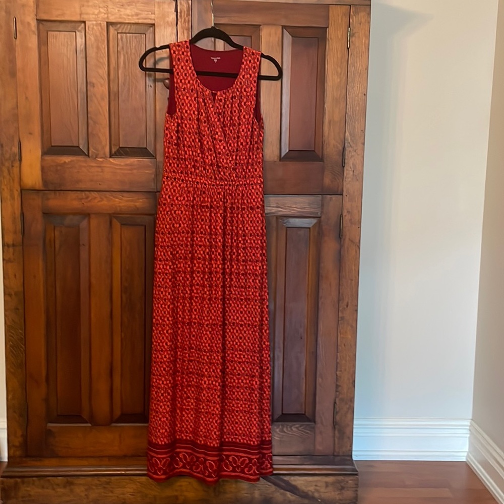 Garnet Hill sleeveless maxi dress